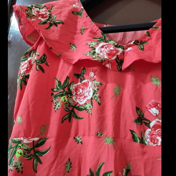 FLORAL PEACH DRESS - Picture 4 of 8